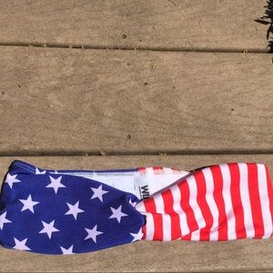 American Apparel American flag print bikini top